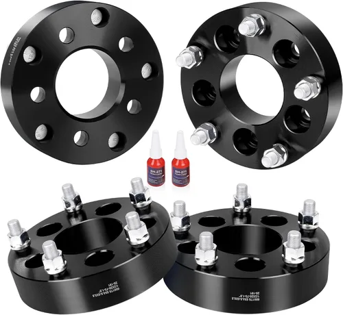 Miniatura 10 de Adaptadores de rueda 5x4.5 a 5x4.75, adaptador de rueda de 1 pulgada 5x114.3mm a 5x120.65mm con rosca de paso de 1/2-20 y orificio de buje de 73mm
