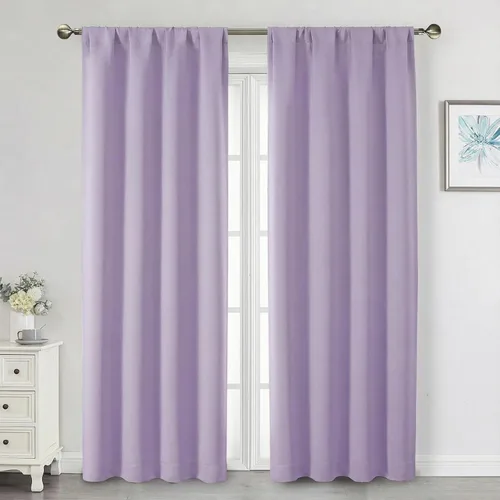 Miniatura 187 de Cortinas opacas para dormitorio, sala de estar, juego de 2 paneles de 54 pulgadas de largo, cortinas de oscurecimiento de habitación con aislamiento