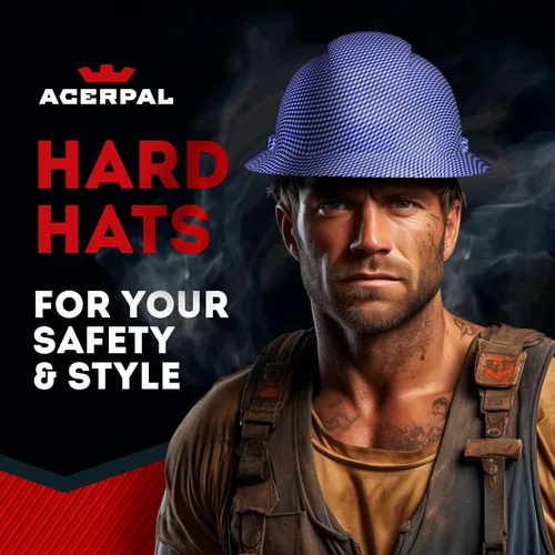 Miniatura 2 de Casco de seguridad de ala completa, Clase C G & E, aprobado por OSHA para trabajos de construcción, diseño premium de fibra de carbono, suspensión