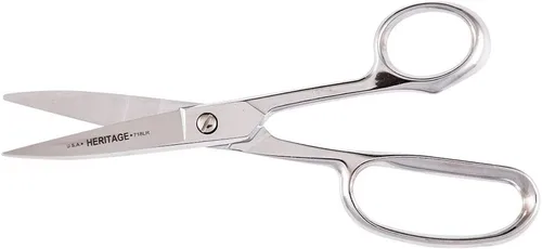 Miniatura 2 de Klein Tools 718LR Tijeras, fabricadas en Estados Unidos, tela de corte de corte resistente, goma, aves, metal ligero y más, tijeras ergonómicas