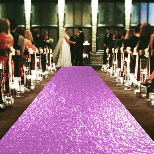 Miniatura 6 de ShinyBeauty Pasillo de Lentejuelas Negras Brillantes de 2 pies x 15 pies Alfombra Brillante para Bodas, Graduaciones, Fiestas, Alfombra Negra