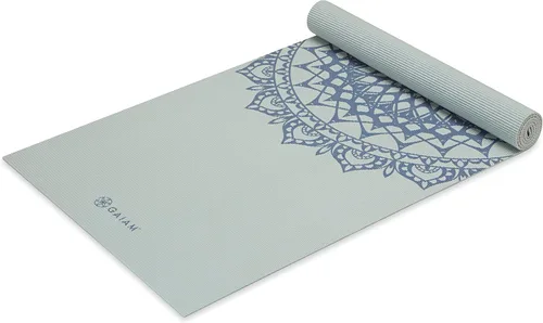 Miniatura 12 de Gaiam - Esterilla de yoga premium de 5mm con estampado, gruesa y antideslizante para todo tipo de yoga, pilates y entrenamientos en el suelo