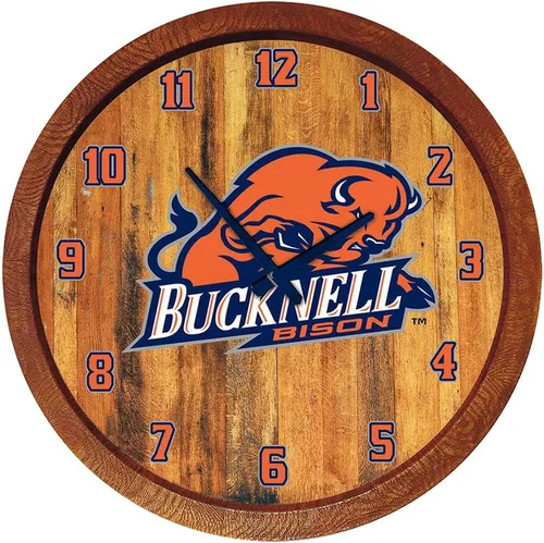 Miniatura 93 de The Fan-Brand NCAA Oklahoma Sooners: Reloj de pared con parte superior de barril de imitación para decoración de bar, decoración de fiesta