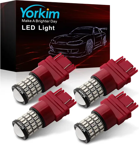 Miniatura 8 de Yorkim Bombilla LED 3157 Ámbar Brillante 3156 Luces LED de Freno/Trasera con Proyector - 3056 3156 3156A 3057 4057 3157 4157 T25 Luz Intermitente