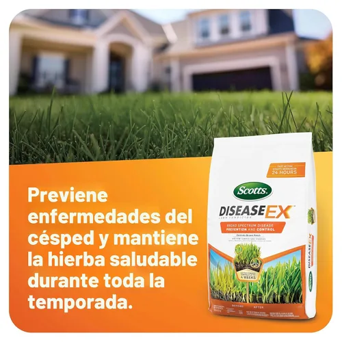 Miniatura 2 de Scotts - Fungicida para césped DiseaseEx, Controla y previene enfermedades hasta por 4 semanas, trata hasta 5.000 pies cuadrados, 10 libras.