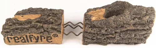 Miniatura 4 de RealFyre Kit de troncos de chimenea de gas ventilado de 18 pulgadas, juego de troncos de fuego de gas natural con troncos de cerámica y quemador