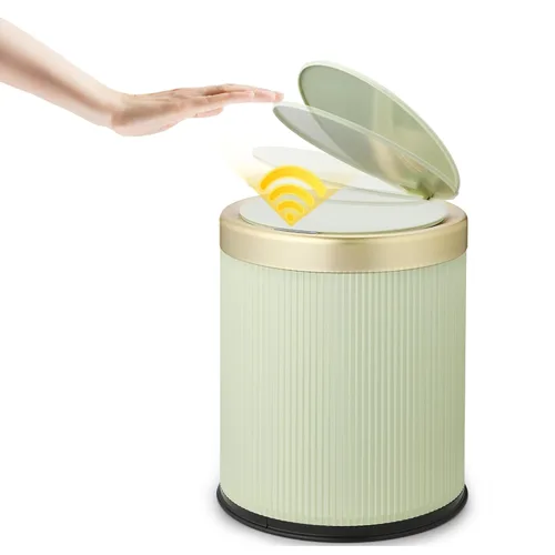 Miniatura 12 de Cubo de basura automático con sensor de movimiento para baño con tapa, cubo de basura sin contacto de 2.8 galones, bote de basura pequeño