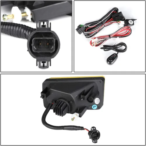 Miniatura 6 de DNA MOTORING FL-ZTL-263-AM Luz antiniebla LED con bisel e interruptor [compatible con Escalade 07-08 / Avalanche 07-13 / 07-15 Silverado]