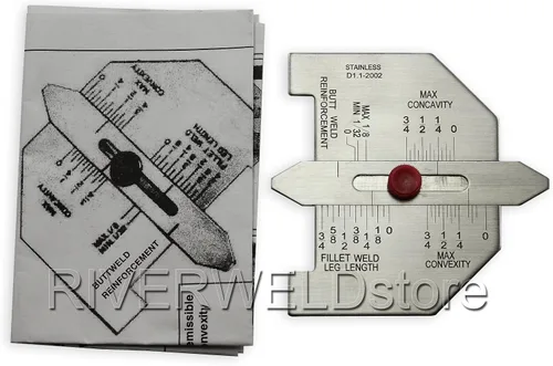 Miniatura 3 de RIVERWELD Calibre automático de la inspección de la pulgada del acero inoxidable del indicador de la soldadura de la soldadura a tope