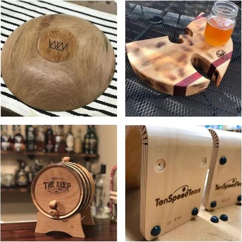 Miniatura 8 de Arokimi Hierro de marca de madera personalizado para carpintería, cuero, plástico y más (6 x 6 pulgadas)