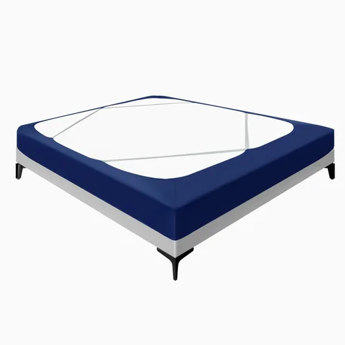 Miniatura 11 de Biscaynebay - Cubierta decorativa para somier tamaño Twin y Twin XL, falda de cama elástica de punto de jersey negro de lujo, envoltura de 4 lados