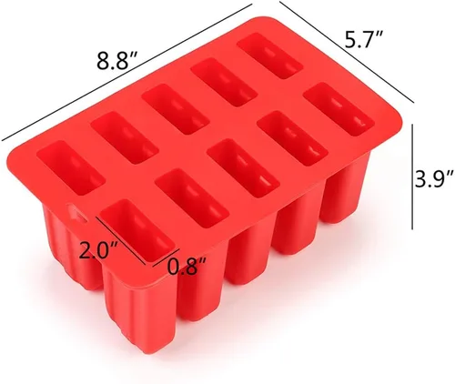 Miniatura 3 de Molde para paletas de silicona de grado alimenticio 4/10 cavidad hecha en casa molde para paletas de cocina sin BPA, congelado helado helado