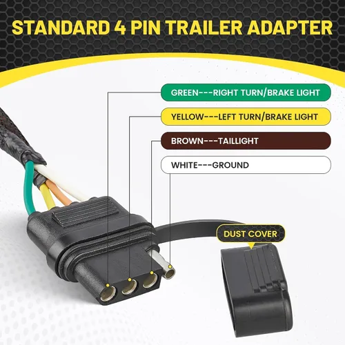 Miniatura 3 de Oyviny USCAR Arnés de cableado de 7 pines a 4 pines para remolque para Jeep Grand Cherokee 2011-2021/Chevy Silverado 2001-2013/GMC Sierra 2001-2007
