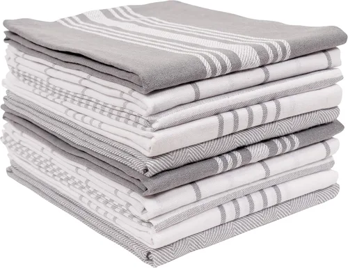 Miniatura 13 de KAF Home Soho - Juego de 10 toallas de cocina Toallas de té de 18 x 28 pulgadas Juego mixto suave y absorbente de toallas planas (beige)