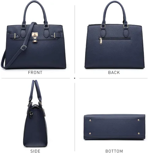 Miniatura 3 de Bolso de mano y bolsos para mujer con asa superior de avestruz bolsa de trabajo con cartera