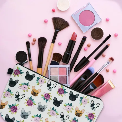Miniatura 3 de Bolsas de cosméticos para mujeres, pequeña bolsa de maquillaje con girasol para bolso, bolsa de aseo de viaje, accesorios organizadores, neceser