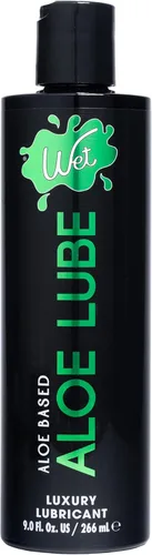 Wet Lubricante a base de aloe | Lubricante hidratante, hipoalergénico y equilibrado con pH para pieles sensibles | Fórmula vegana suave y sedosa, 9