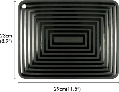 Miniatura 5 de LogHog Large Silicone Trivet Mats for Hot Dishes/Pans, Heat Resistant Pot Holder, 9"x12" Non Slip Flexible Durable Pot Coaster Kitchen Table Mats