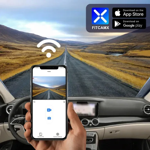 Miniatura 5 de Fitcamx Cámara de tablero 4K compatible con Benz E Class 2017-2023 E300 E350 E400 E450 W213 (HD2-6105), estilo OEM, video UHD 2160P, grabación