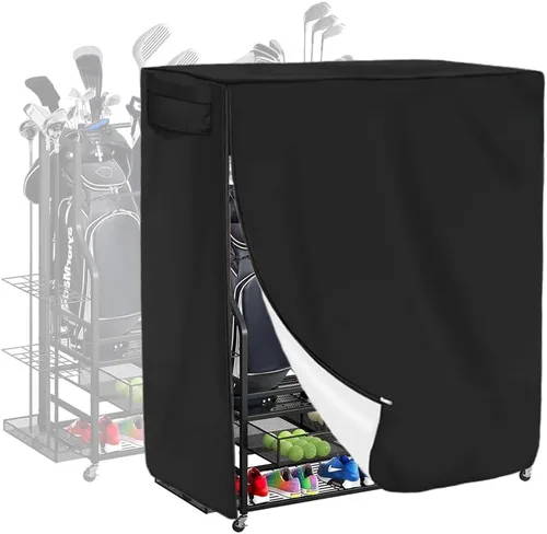 Miniatura 7 de Bolsa de golf para almacenamiento de garaje, cubierta impermeable para bolsa de golf, cubierta de estante para equipo de golf con cremallera, fácil