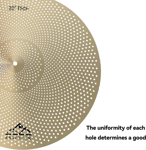 Miniatura 3 de EASTROCK Paquete de platillos de bajo volumen – Juego de 5 piezas con bolsa de platillo, fieltros – 14 pulgadas Hi-hat, 16 pulgadas y 18 pulgadas