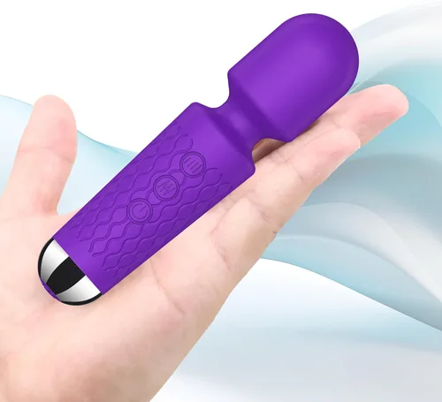 Miniatura 8 de Potente mini masajeador inalámbrico, varita de masaje de vibración de mano para piernas de espalda y cuello, 8 velocidades, 20 modos, portátil
