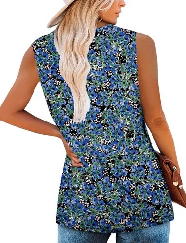 Miniatura 4 de Camisetas sin mangas para mujer y camisetas florales de verano de manga corta