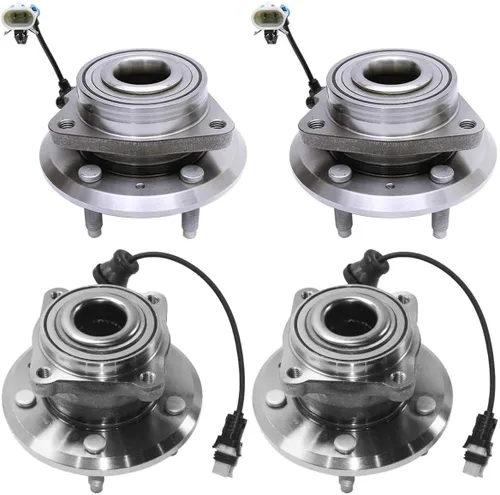 AutoShack Conjunto de rodamientos de cubo delantero y trasero para Chevrolet y Saturn, Equinox 2007-2009 Captiva Sport 2012-2015 Vue 2008-2010, FWD