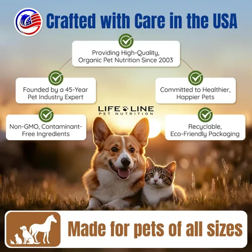 Miniatura 6 de Life Line Algas Marinas Oceánicas Orgánicas Certificadas por USDA para Mascotas y Ganado Apoya la Salud de la Piel y el Pelaje, la Función