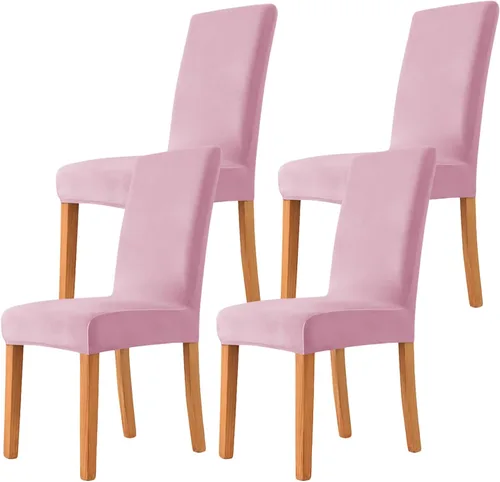Miniatura 37 de Velvet Chair Covers Beige Gray, Stretch Dining Room Chair Covers 2 Pack, Super Fit Dining Chairs Slipcovers Spandex Washable Kitchen Parson Chair