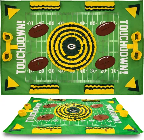 Miniatura 12 de NFL Pittsburgh Steelers - Tapete de olfato para perros, comedero lento interactivo para mascotas, diseño de campo de fútbol, juguete de rompecabezas