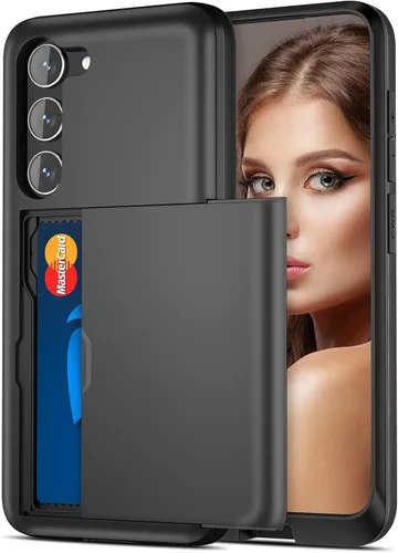 Miniatura 15 de Jiunai Funda para Samsung Galaxy S22 Plus Funda tipo cartera para tarjetas de crédito, soporte para efectivo, bolsillo deslizante de doble capa
