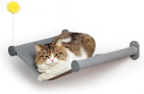 Miniatura 8 de SVD.PET Paquete de 2 escalones de pared para gatos, escaleras de escalada para gatos con almohadilla de fieltro reemplazable, estantes de escalada