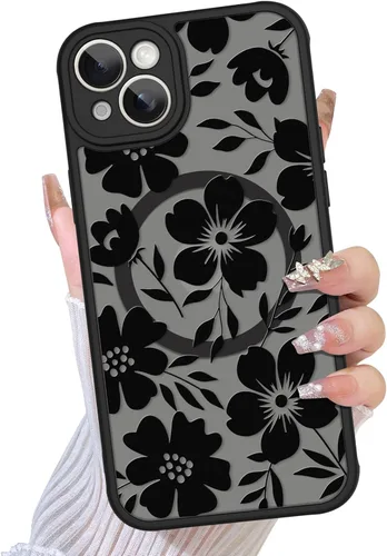 Miniatura 88 de TEAUGHT Compatible con iPhone 11 Funda con patrón lindo estampado de leopardo negro guepardo + protector de pantalla a prueba de golpes, funda
