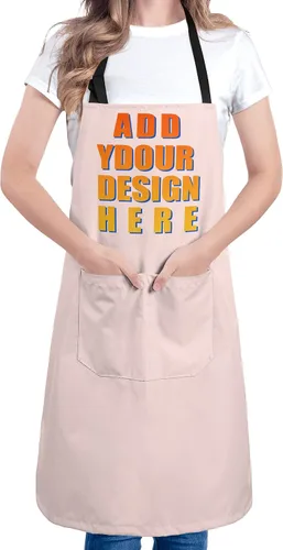 Miniatura 17 de Apron for Women with 2 Pockets Waterproof Bib for Kitchen Cooking Restaurant BBQ Painting Crafting Salon Nails