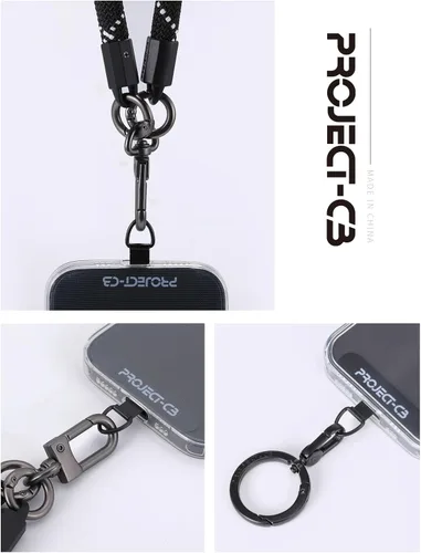 Miniatura 4 de Lengüeta de metal para teléfono, parche de cordón, llavero de soporte para teléfono, soporte para anillo, lengüeta de correa