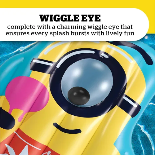 Miniatura 4 de Balsa flotante gigante de Minions para piscina, flotador de agua inflable con diseño de Minions con licencia, piscina y lago duraderos para niños