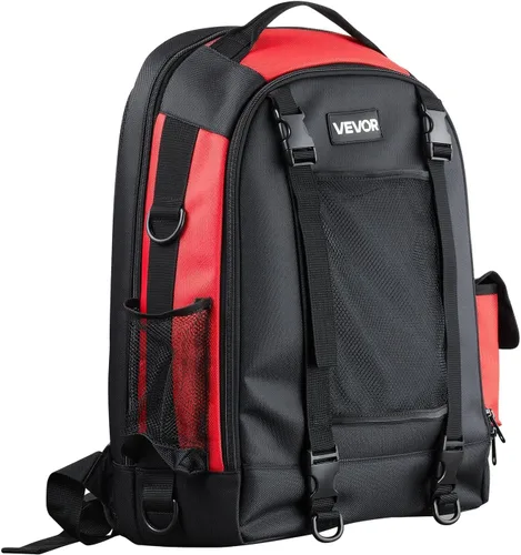 Miniatura 9 de VEVOR Mochila de soldadura, mochila de soldador de 25.2L para herramientas y casco, paquete de equipo extremo de poliéster de alta densidad 1680D