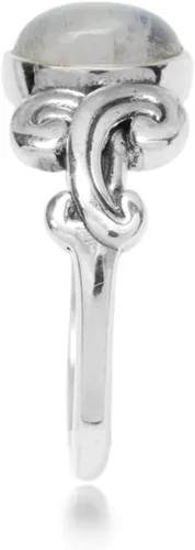 Miniatura 3 de Silvershake Anillo de plata de ley 925 con forma ovalada natural, 0.315 x 0.236in, estilo victoriano