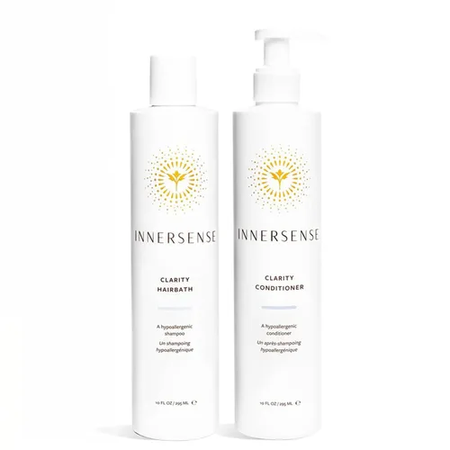 Innersense Organic Beauty - Baño de cabello natural claro + calmante hipoalergénico Clarity + dúo de acondicionador | Cuidado del cabello no tóxico,