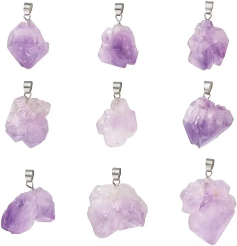 Miniatura 9 de Encantos de piedras preciosas de Fashewelry. Dije de cristal de chakra curativo para la fabricación de joyas., latín, G-G948-18P-FW