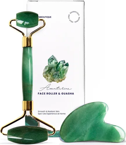 Roselynboutique - Herramientas faciales Gua Sha y rodillo facial, masajeador facial original para rutina de cuidado de la piel contra la hinchazón y