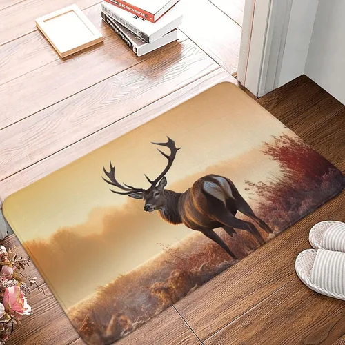 Miniatura 17 de Tapete para puerta delantera, bonito tapete de bienvenida con estampado de animales marinos y manatíes, absorbente, antideslizante, tapete