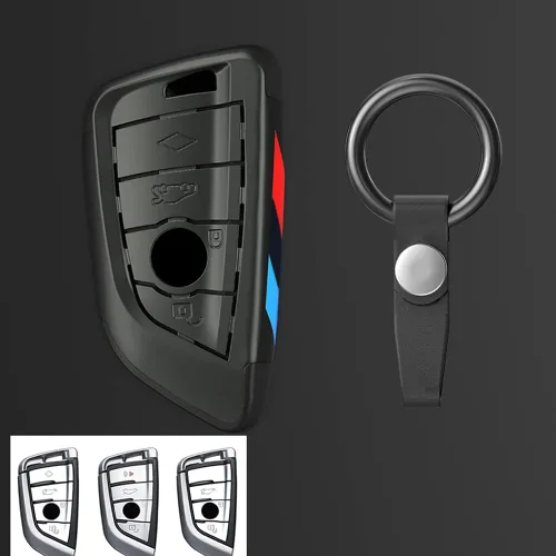 Miniatura 3 de Smart Remote Key Case Funda protectora para BMW 2 5 6 7 X1 X2 X3 X5 X6 Series con llavero