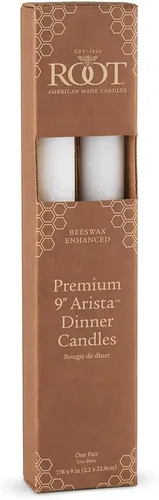 Miniatura 8 de Root Candles Velas rústicas sin perfume de mezcla de cera de abejas sin goteo Timberline Arista de 2 unidades, 9 pulgadas, cera de abeja