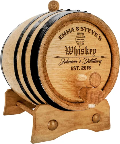 Miniatura 6 de Sofia's Findings - Barril de roble estadounidense prémium con grabado personalizado para whisky - Añeja tu propio whisky, cerveza, vino, bourbon