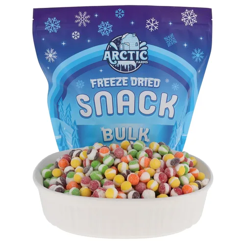 Miniatura 8 de Arctic Farms Caramelos liofilizados Frittles a granel en bolsas y en caja (sabores triturados) (3 libras)