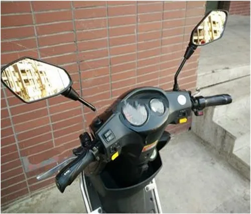 Miniatura 2 de Espejos laterales para espejo convexo, 0.315 in, 0.394 in, fibra de carbono, 2 unids par de espejos retrovisores de motocicleta Scooter E Bike