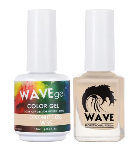 Miniatura 29 de WAVEGEL - Juego dúo de gel y esmalte de uñas a juego - Colección Simplicity - #P109 Blizzard I 0.5 onzas