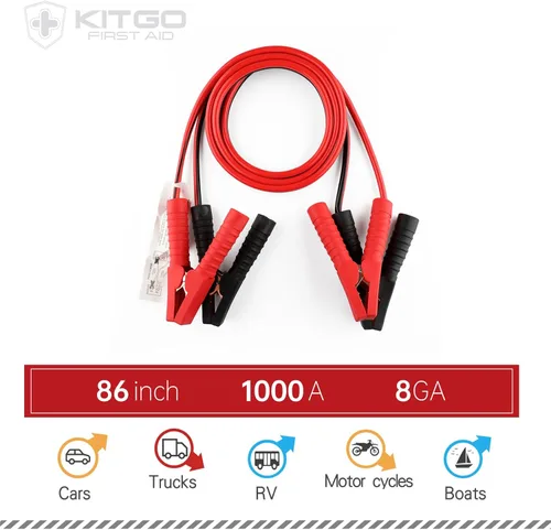Miniatura 7 de Kit de emergencia para automóvil (126 piezas), regalo para padre, mujer, amigo, esencial de asistencia en carretera de primera calidad con cables